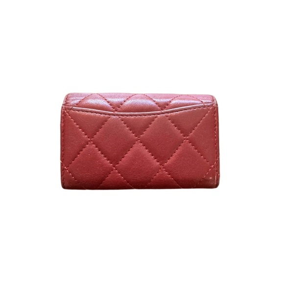 💋Chanel Red Quilted Lambskin 6 Key Case💋 - Picture 7 of 9